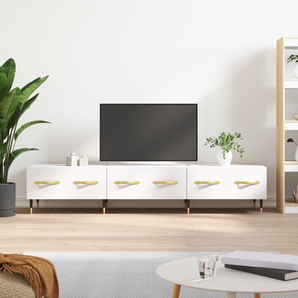 vidaXL TV skrinka, biela 150x36x30 cm, kompozitné drevo