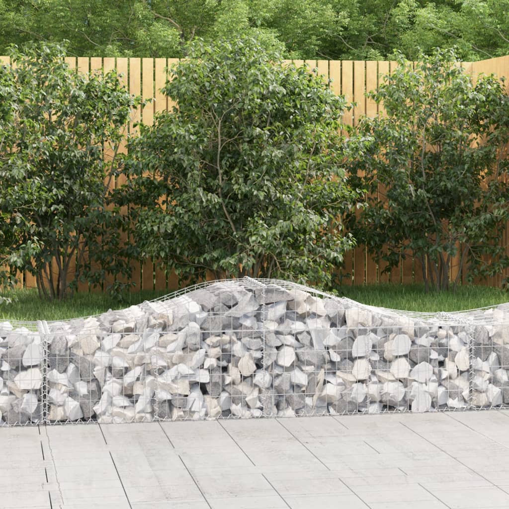 vidaXL Oblúkové gabionové koše 40 ks 200x50x40/60 cm pozink. železo