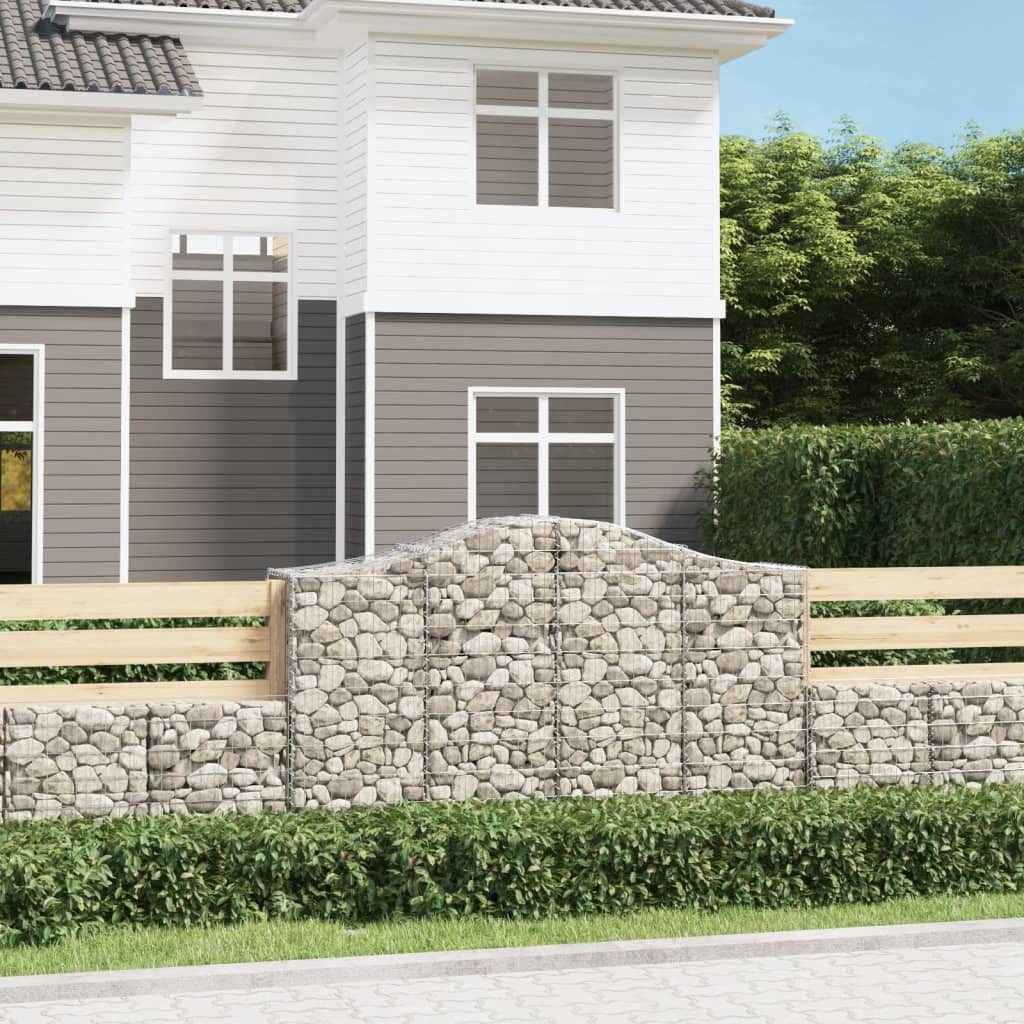 vidaXL Oblúkové gabionové koše 50 ks 200x50x120/140 cm pozink. železo
