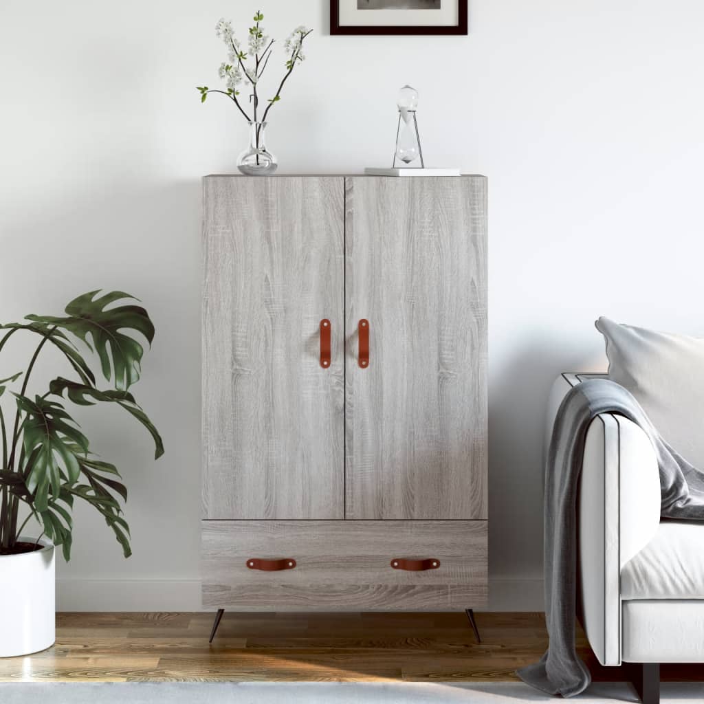 vidaXL Vysoká skrinka sivý dub sonoma 69,5x31x115 cm kompozitné drevo