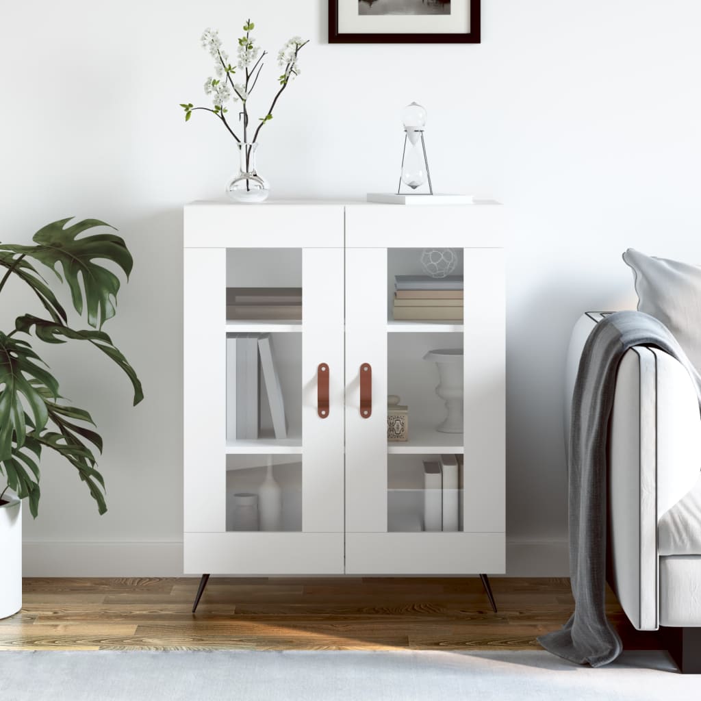 vidaXL Komoda biela 69,5x34x90 cm kompozitné drevo