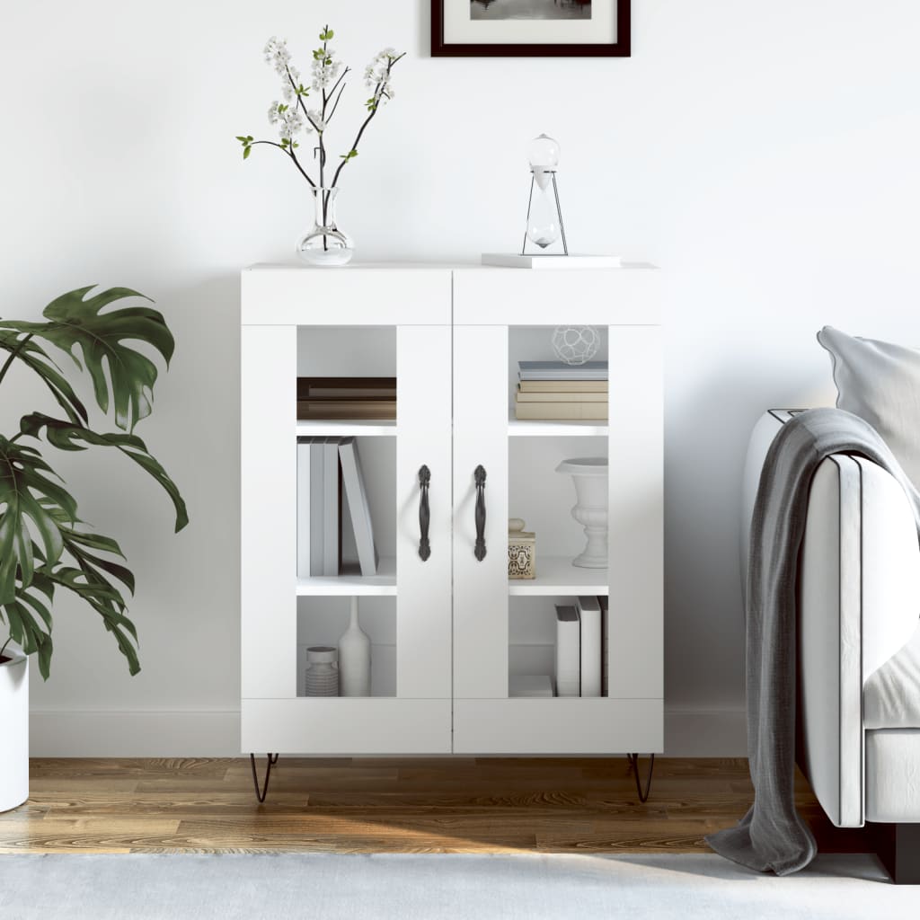 vidaXL Komoda biela 69,5x34x90 cm kompozitné drevo