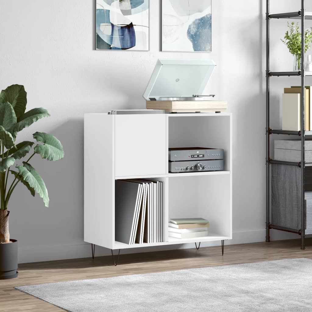 vidaXL Skrinka na platne biela 84,5x38x89 cm kompozitné drevo