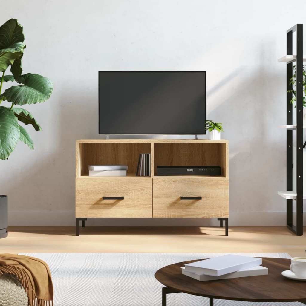 vidaXL TV skrinka dub sonoma 80x36x50 cm spracované drevo