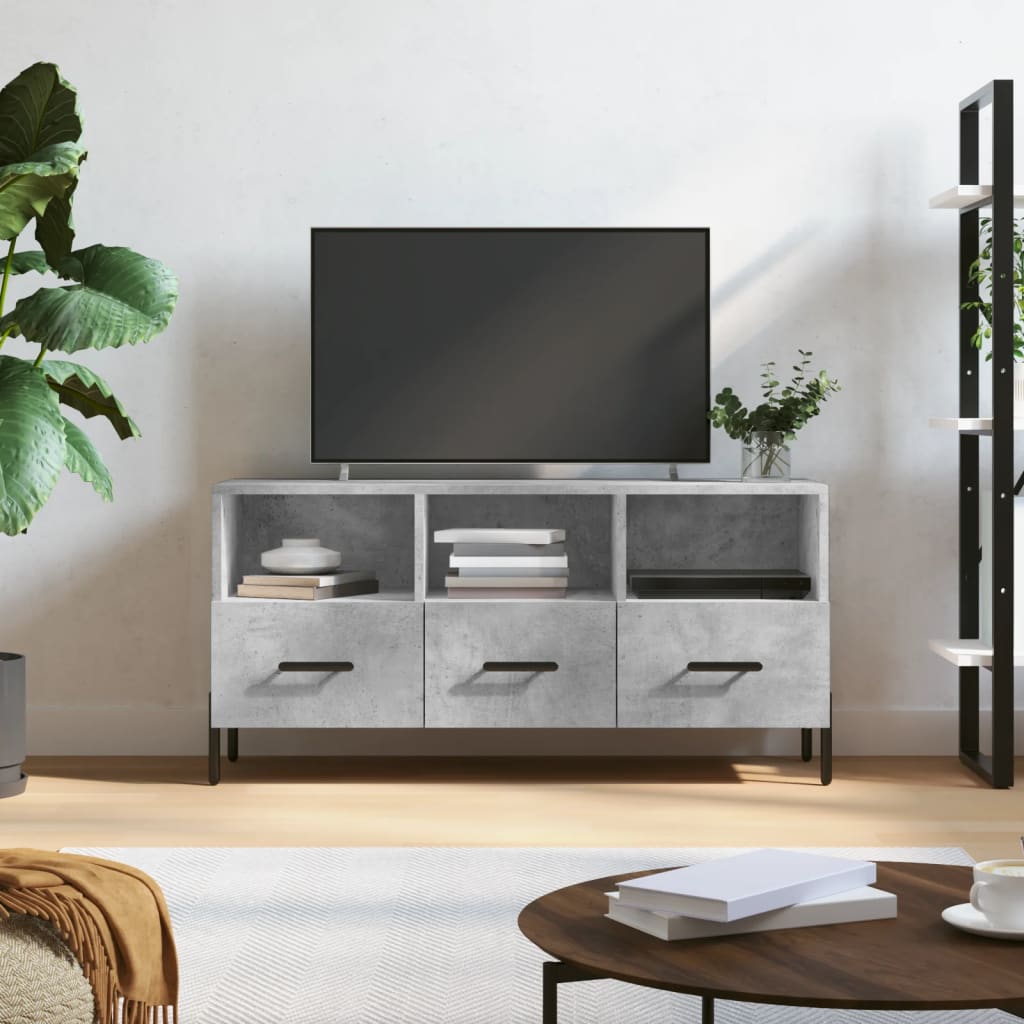 vidaXL TV skrinka betónovosivá 102x36x50 cm kompozitné drevo