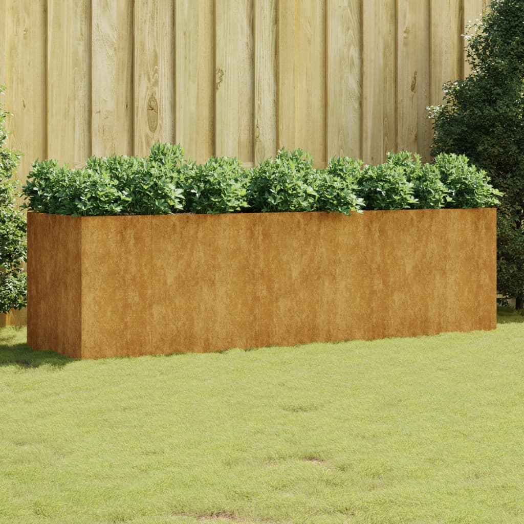 vidaXL Záhradný vyvýšený záhon 280x80x80 cm korténová oceľ