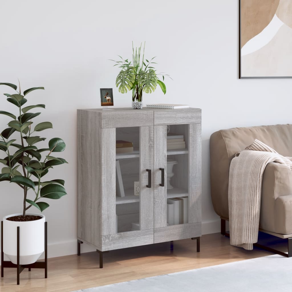 vidaXL Komoda sivý dub sonoma 69,5x34x90 cm kompozitné drevo