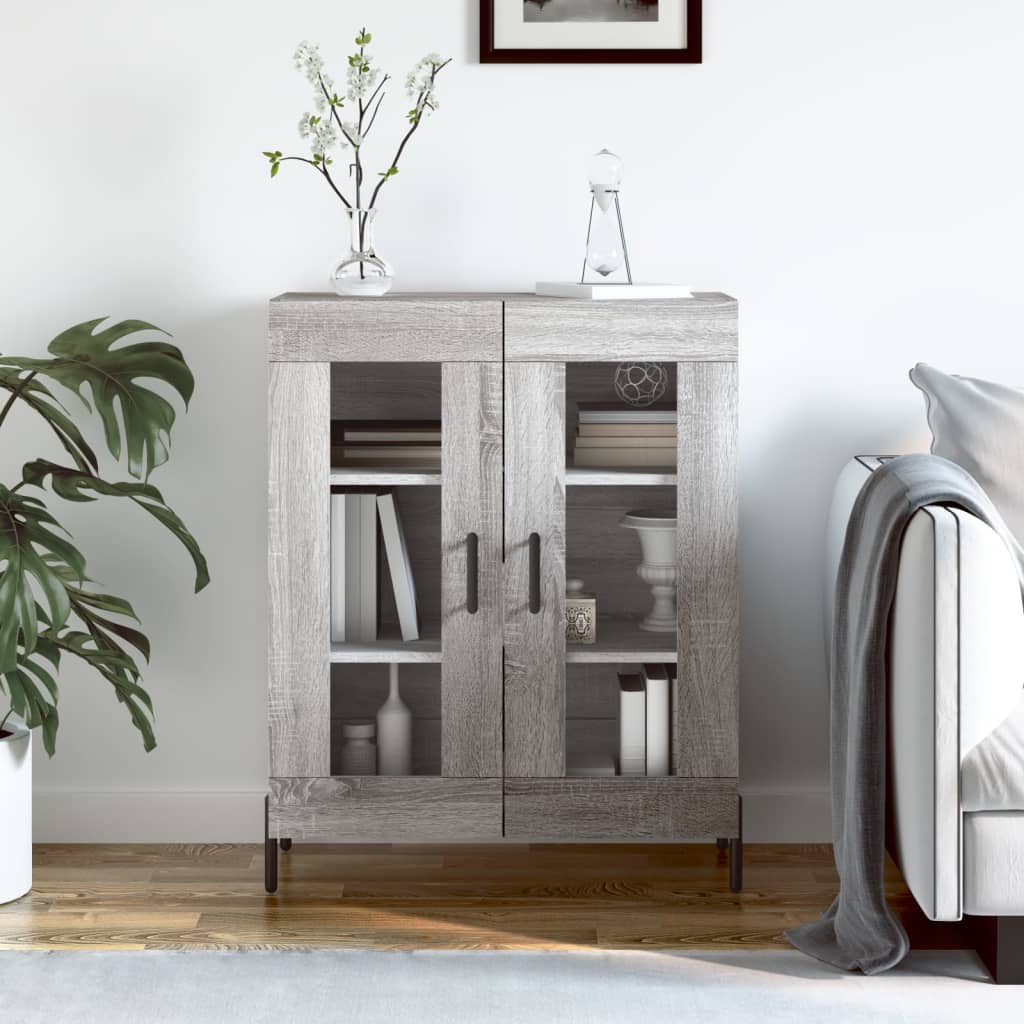 vidaXL Komoda sivý dub sonoma 69,5x34x90 cm kompozitné drevo