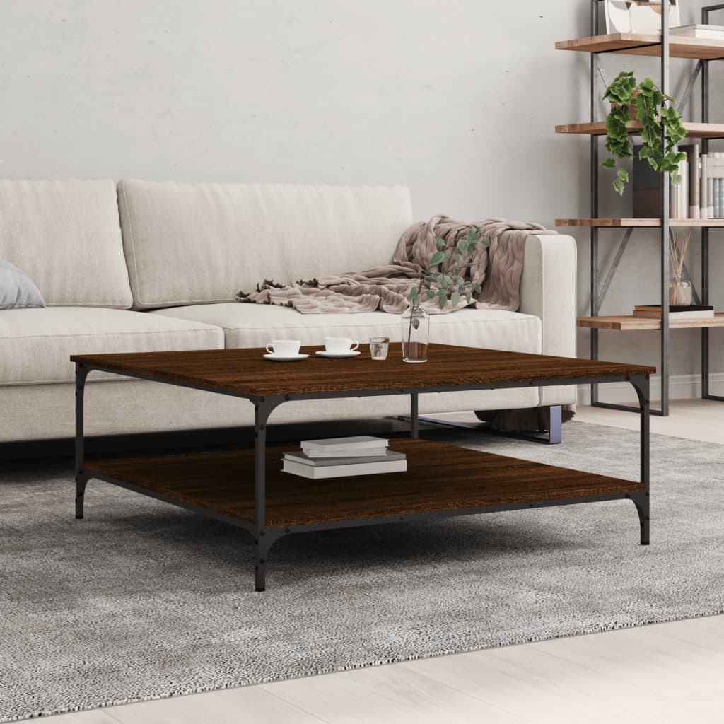 vidaXL Konferenčný stolík hnedý dub 100x100x40 cm kompozitné drevo