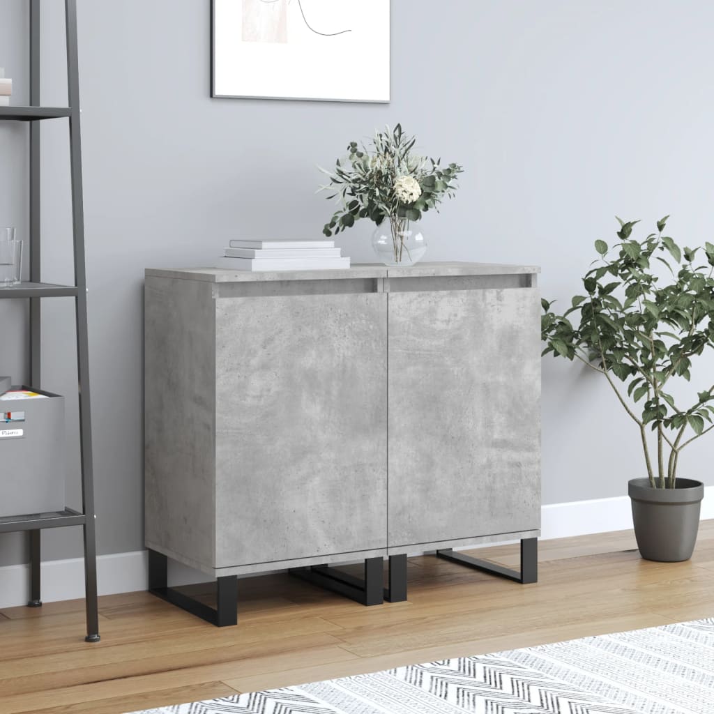 vidaXL Komody 2 ks betónovo sivé 40x35x70 cm kompozitné drevo
