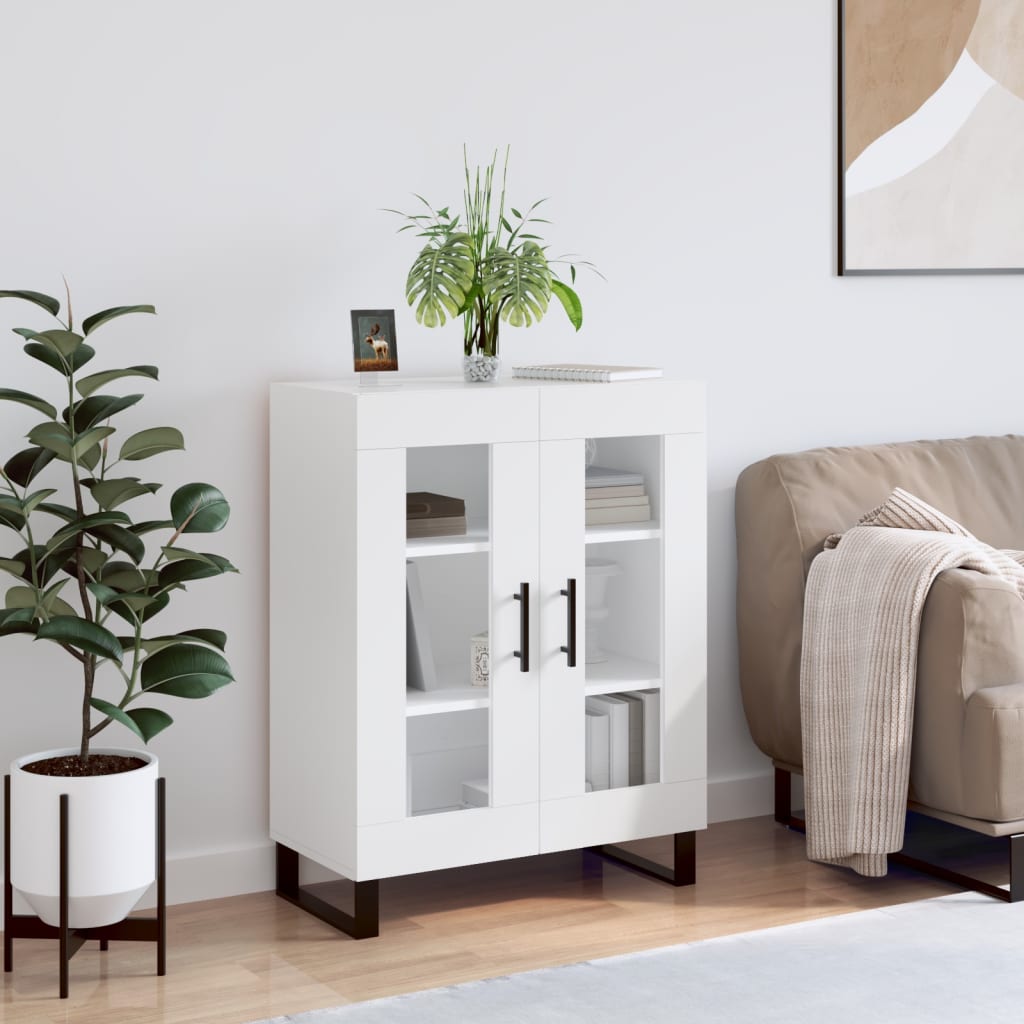 vidaXL Komoda biela 69,5x34x90 cm kompozitné drevo