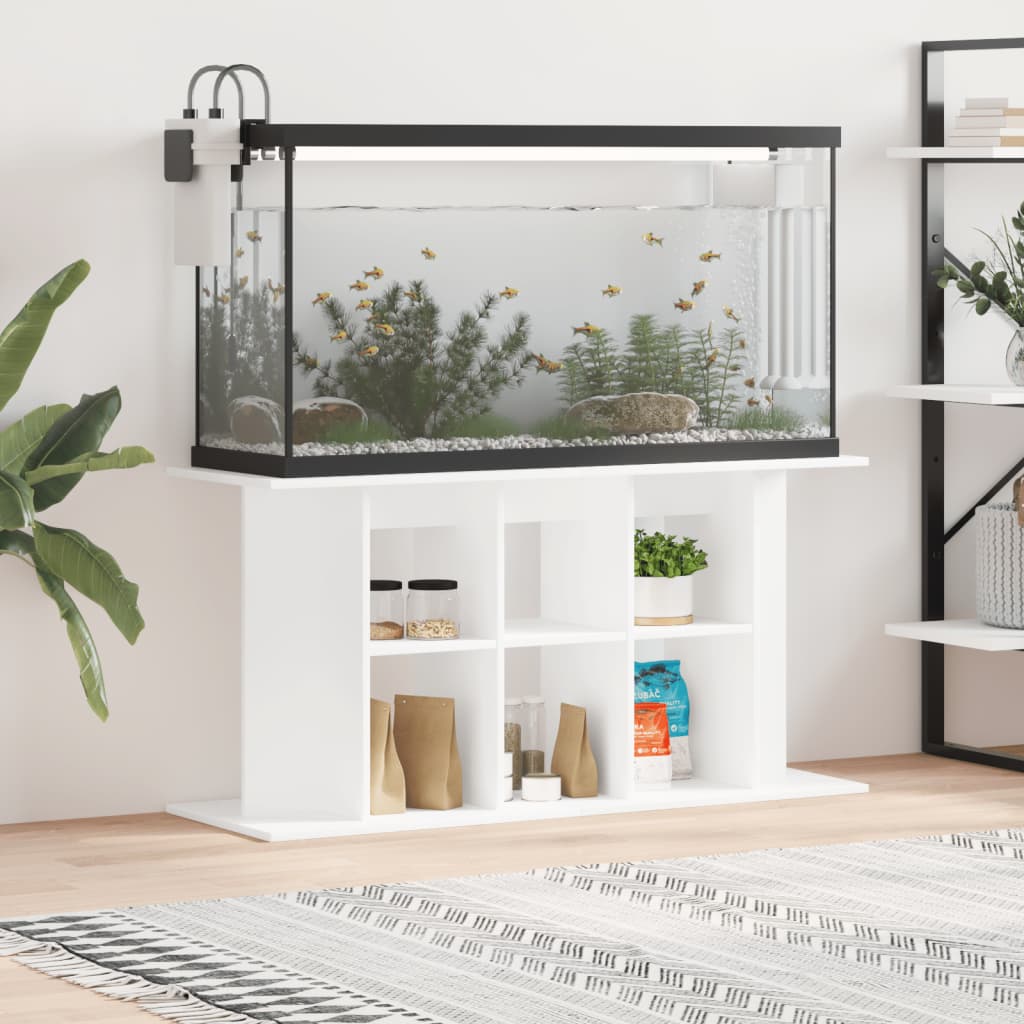 vidaXL Stojan na akvárium biely 120x40x60 cm kompozitné drevo