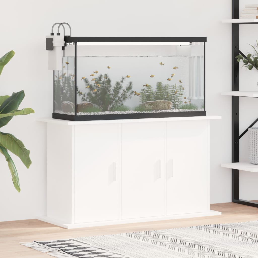 vidaXL Stojan na akvárium biely 101x41x58 cm kompozitné drevo
