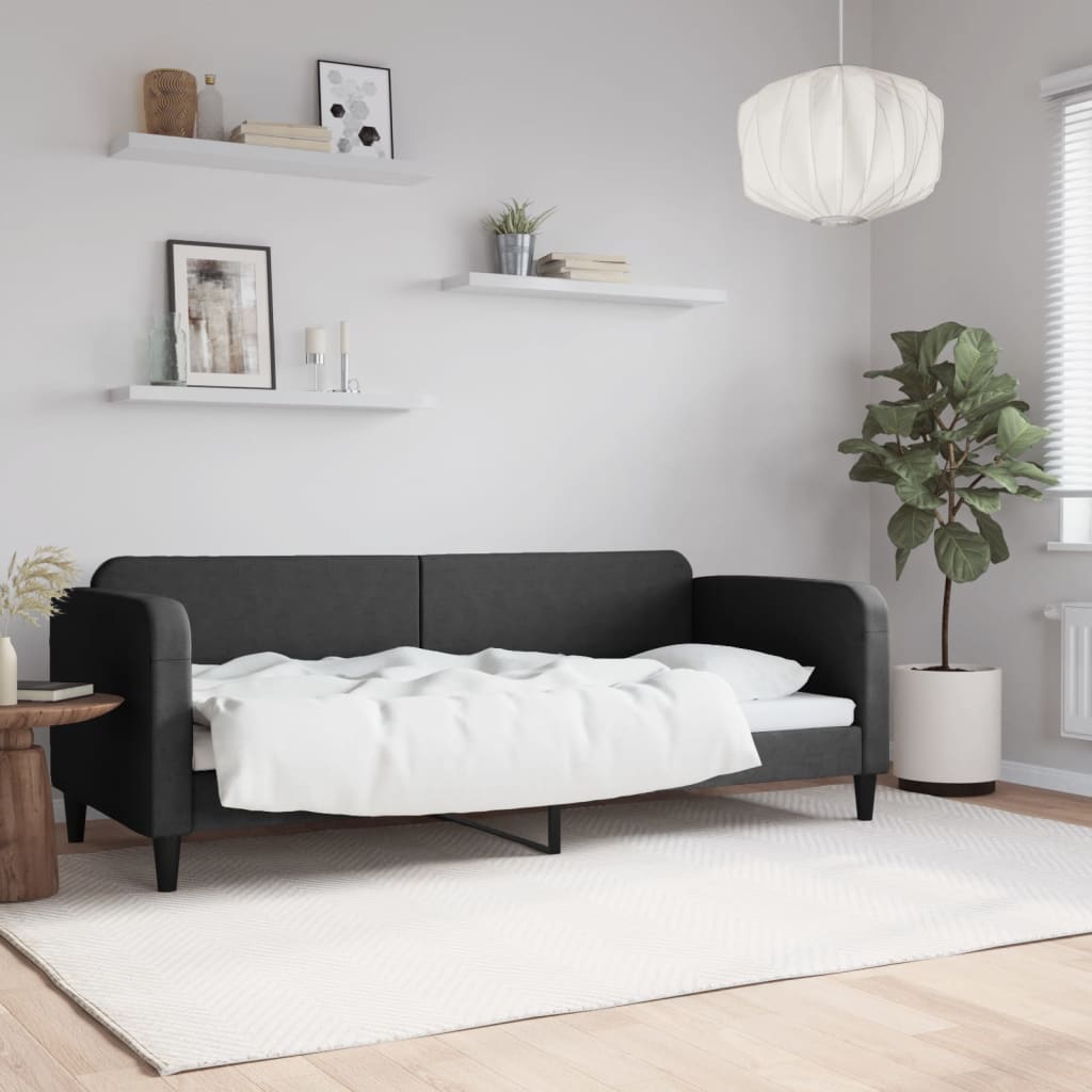 vidaXL Posteľný rám čierny 80x200 cm látka