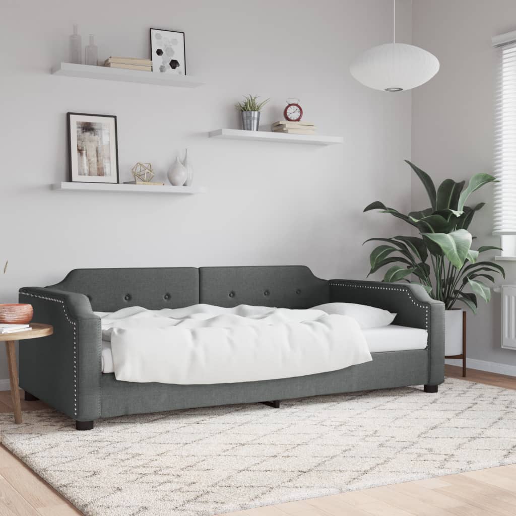 vidaXL Posteľný rám tmavosivý 80x200 cm látka