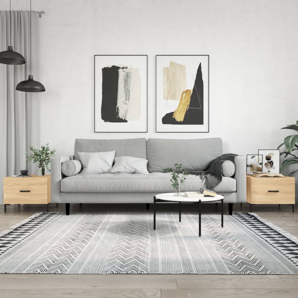 vidaXL Konferenčné stolíky 2 ks dub sonoma 50x50x40cm kompozitné drevo