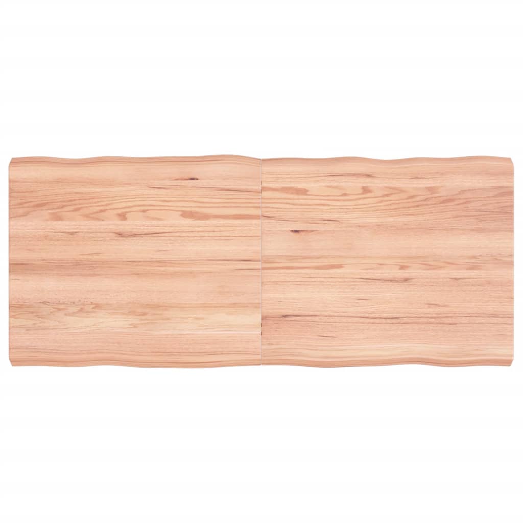 vidaXL Stolová doska svetlohnedá 140x60x6 cm ošetrený dub živé hrany