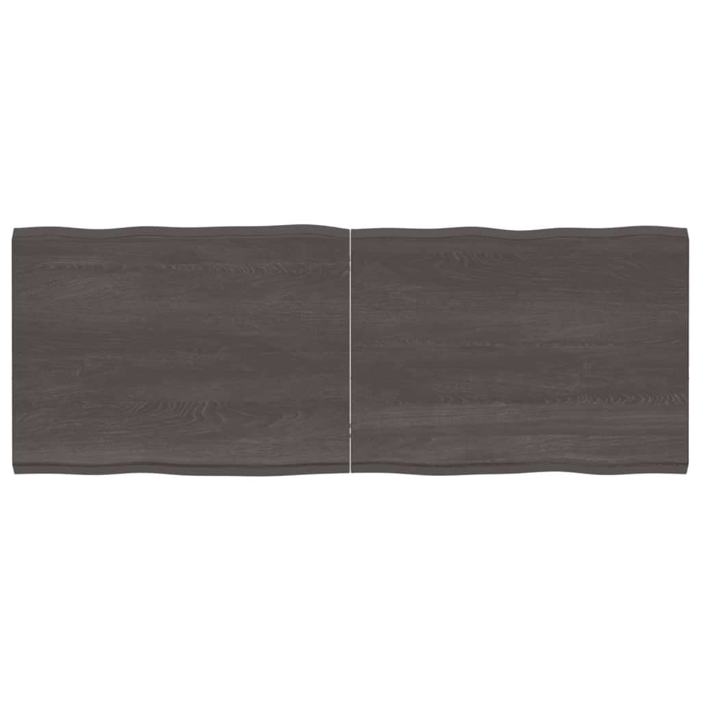 vidaXL Stolová doska tmavosivá 160x60x4 cm ošetrený dub živé hrany