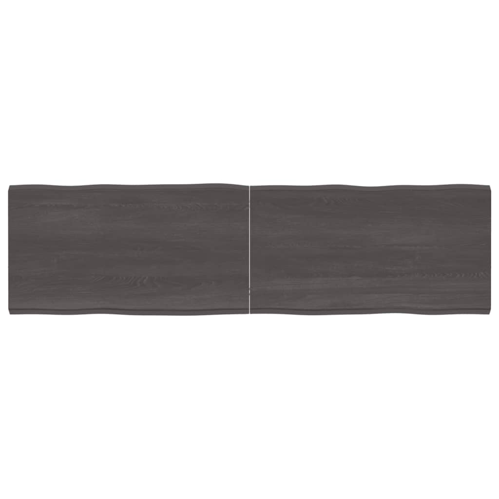 vidaXL Stolová doska tmavosivá 180x50x4 cm ošetrený dub živé hrany