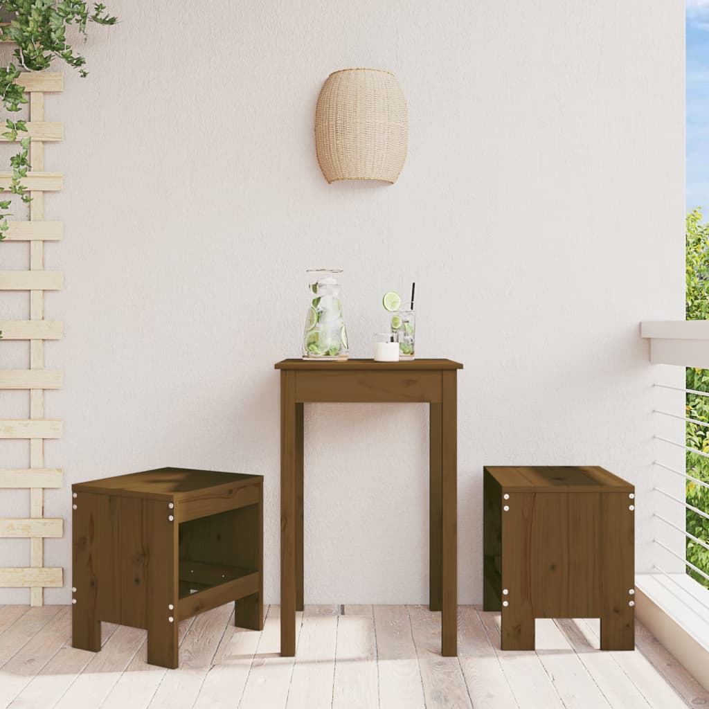 vidaXL Záhradné stoličky 2 ks medovohnedé 40x36x45 cm masívna borovica