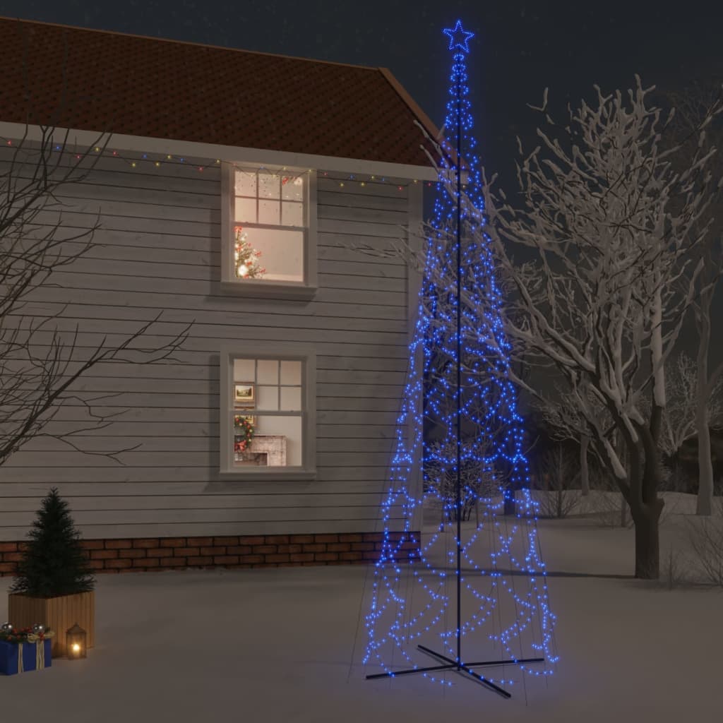vidaXL Vianočný stromček kužeľ modré svetlo 3000 LED 230x800 cm
