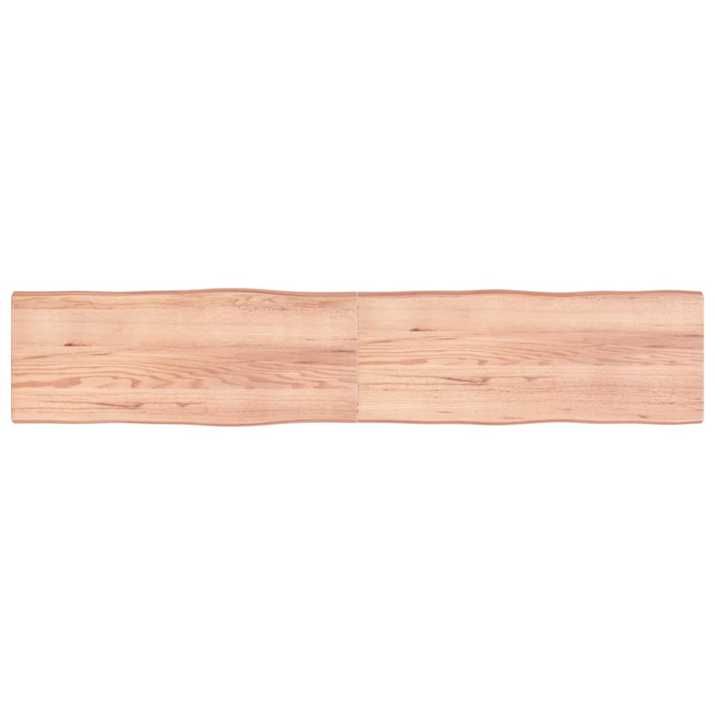 vidaXL Stolová doska svetlohnedá 200x40x6 cm ošetrený dub živé hrany