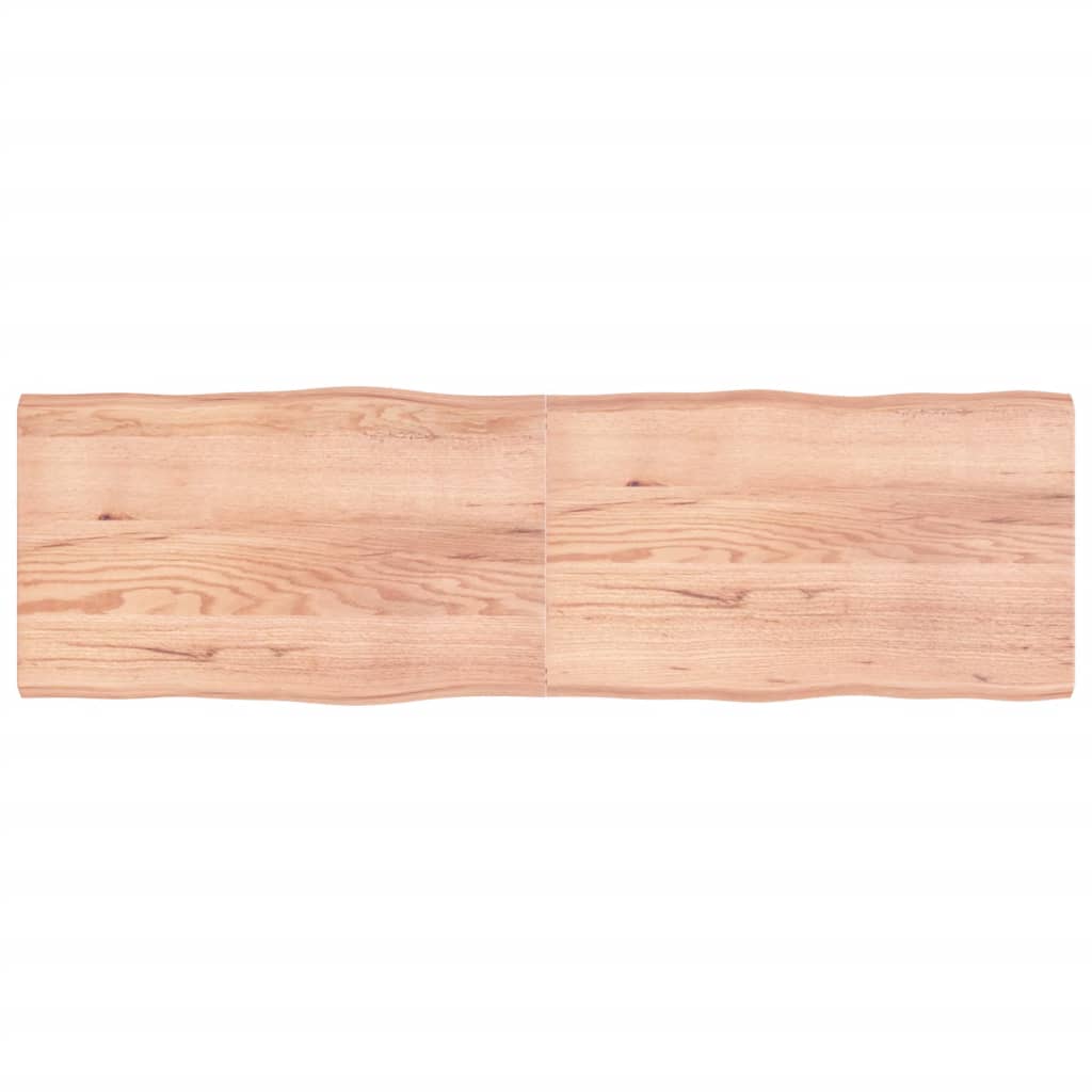 vidaXL Stolová doska svetlohnedá 200x60x6 cm ošetrený dub živé hrany