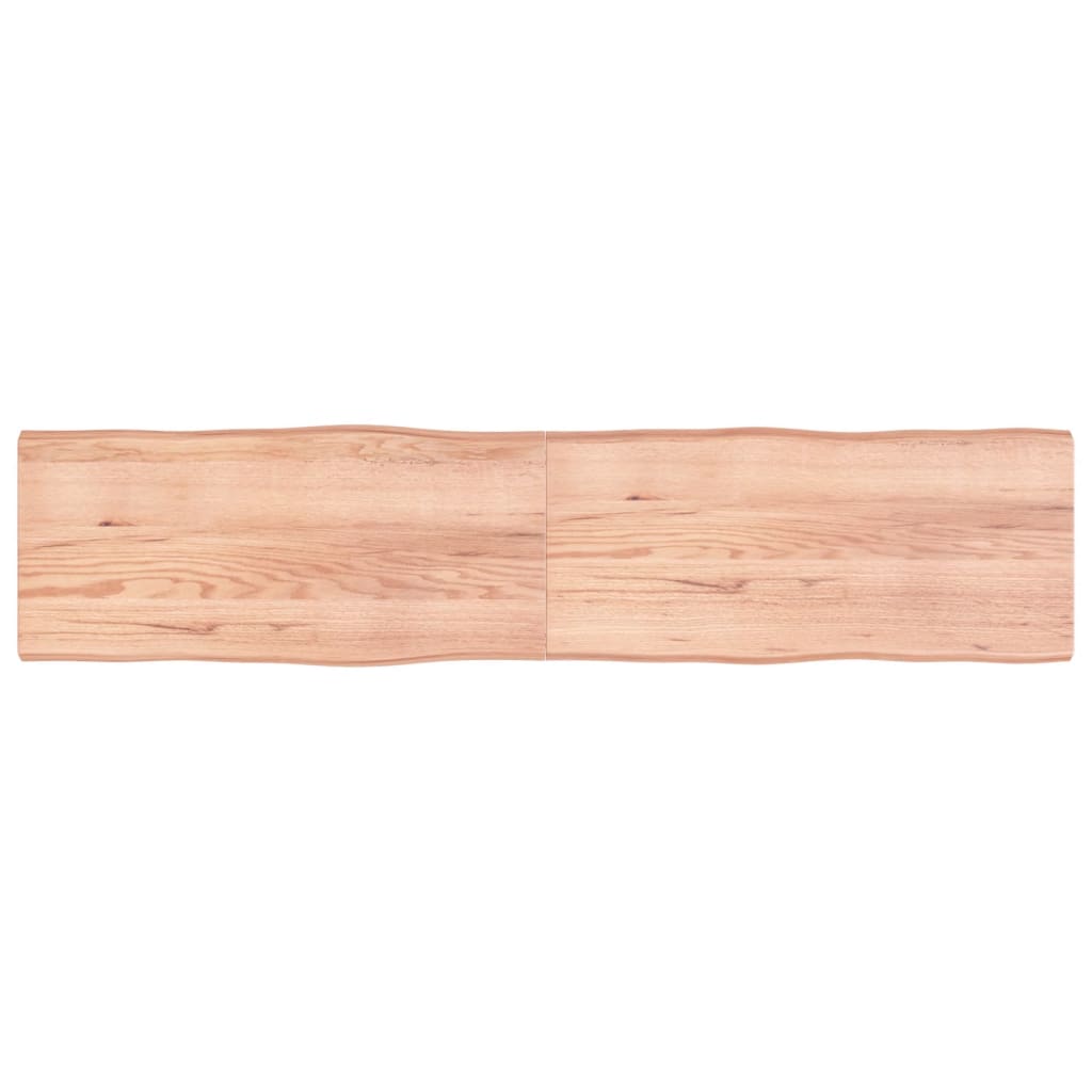 vidaXL Stolová doska svetlohnedá 220x50x4 cm ošetrený dub živé hrany