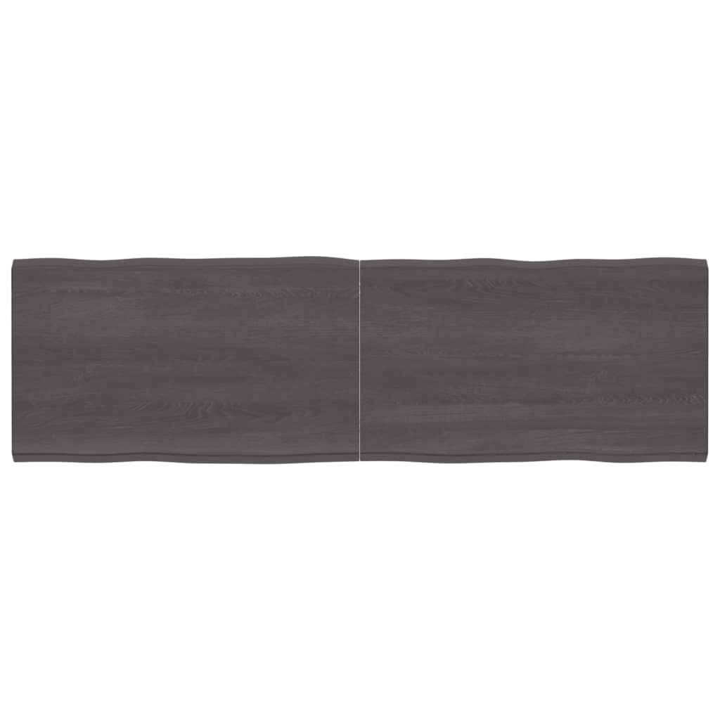 vidaXL Stolová doska tmavosivá 200x60x4 cm ošetrený dub živé hrany