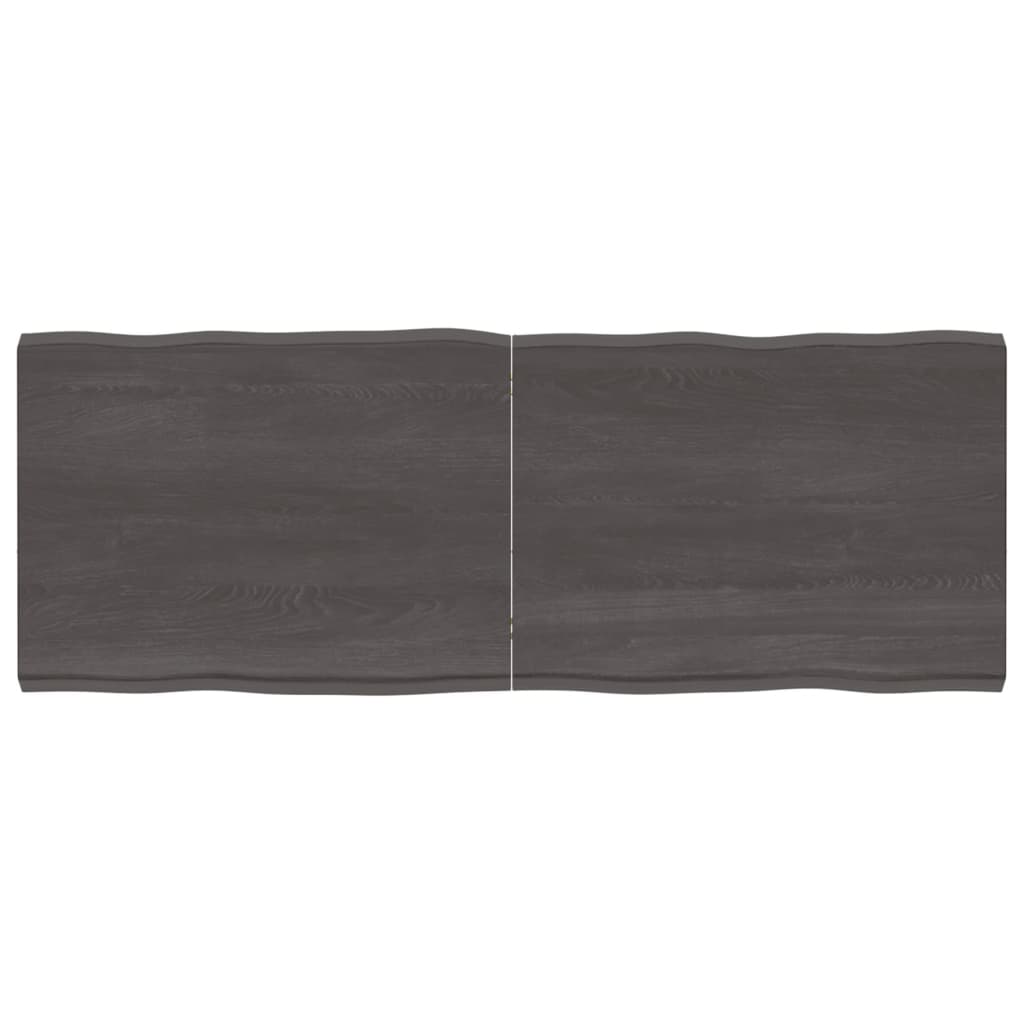 vidaXL Stolová doska tmavosivá 160x60x6 cm ošetrený dub živé hrany