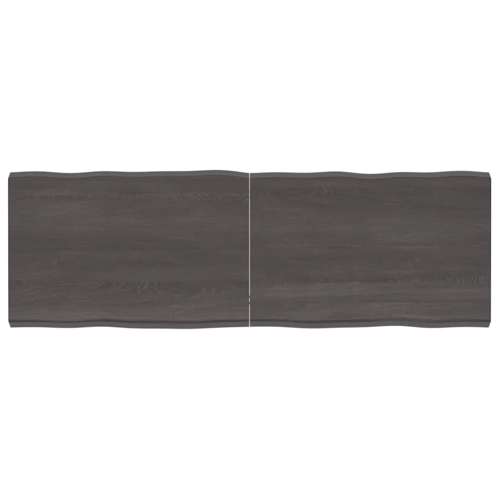 vidaXL Stolová doska tmavosivá 180x60x6 cm ošetrený dub živé hrany