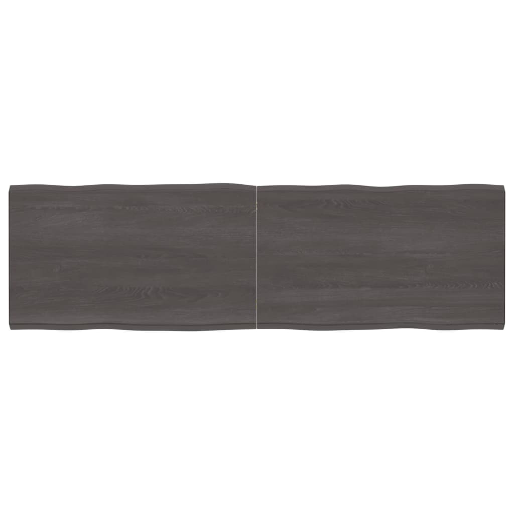 vidaXL Stolová doska tmavosivá 200x60x6 cm ošetrený dub živé hrany