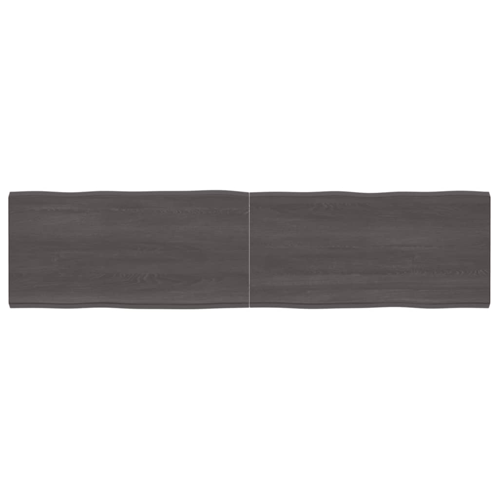 vidaXL Stolová doska tmavosivá 200x50x4 cm ošetrený dub živé hrany