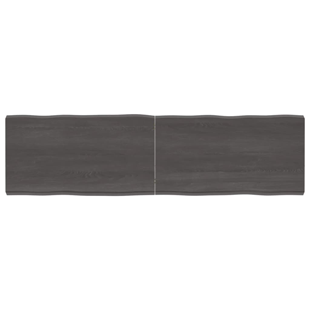 vidaXL Stolová doska tmavosivá 180x50x6 cm ošetrený dub živé hrany