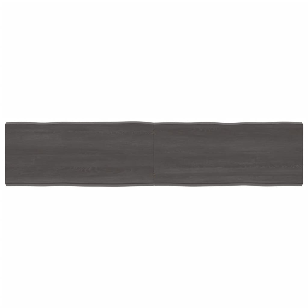vidaXL Stolová doska tmavosivá 180x40x6 cm ošetrený dub živé hrany