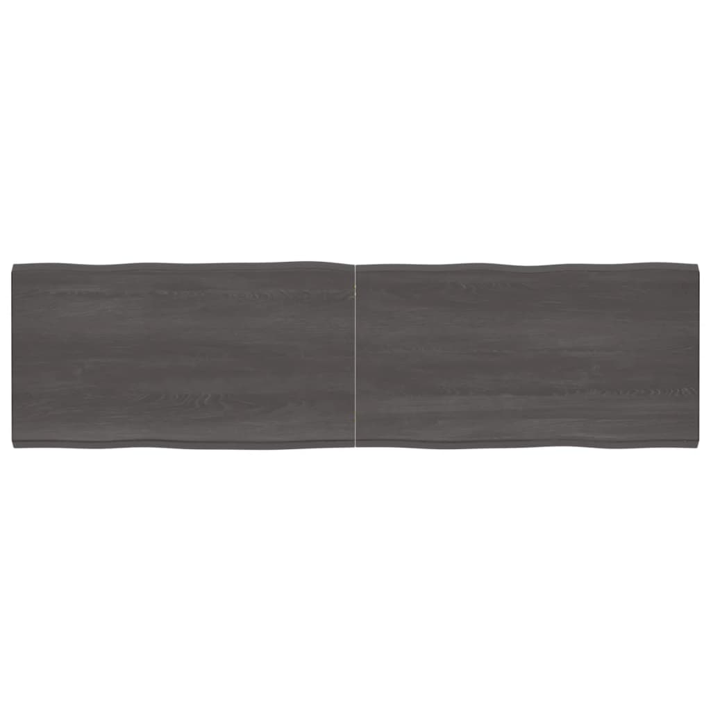 vidaXL Stolová doska tmavosivá 220x60x4 cm ošetrený dub živé hrany