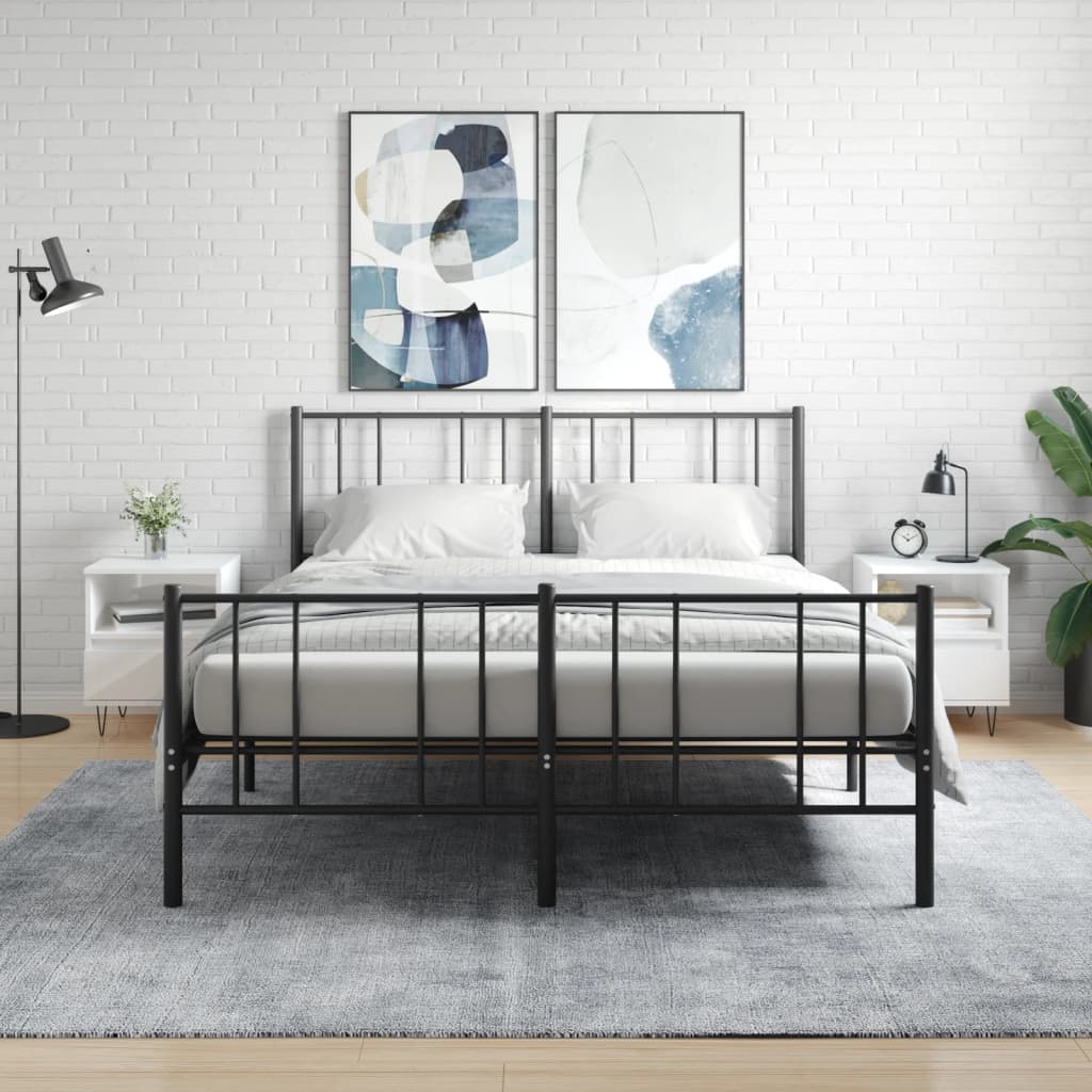 vidaXL Nočné stolíky 2 ks lesklé biele 40x35x50 cm kompozitné drevo