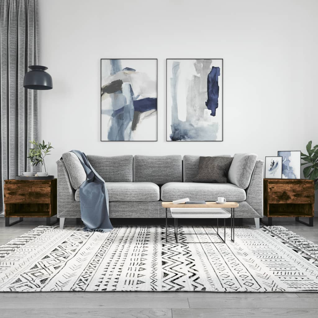 vidaXL Konferenčné stolíky 2 ks dymový dub 50x46x50cm kompozitné drevo