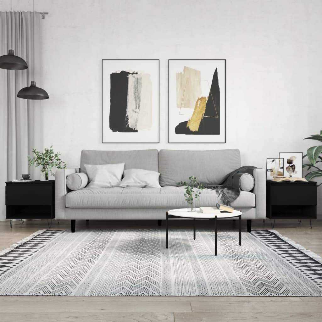 vidaXL Konferenčné stolíky 2 ks čierne 50x46x50 cm kompozitné drevo
