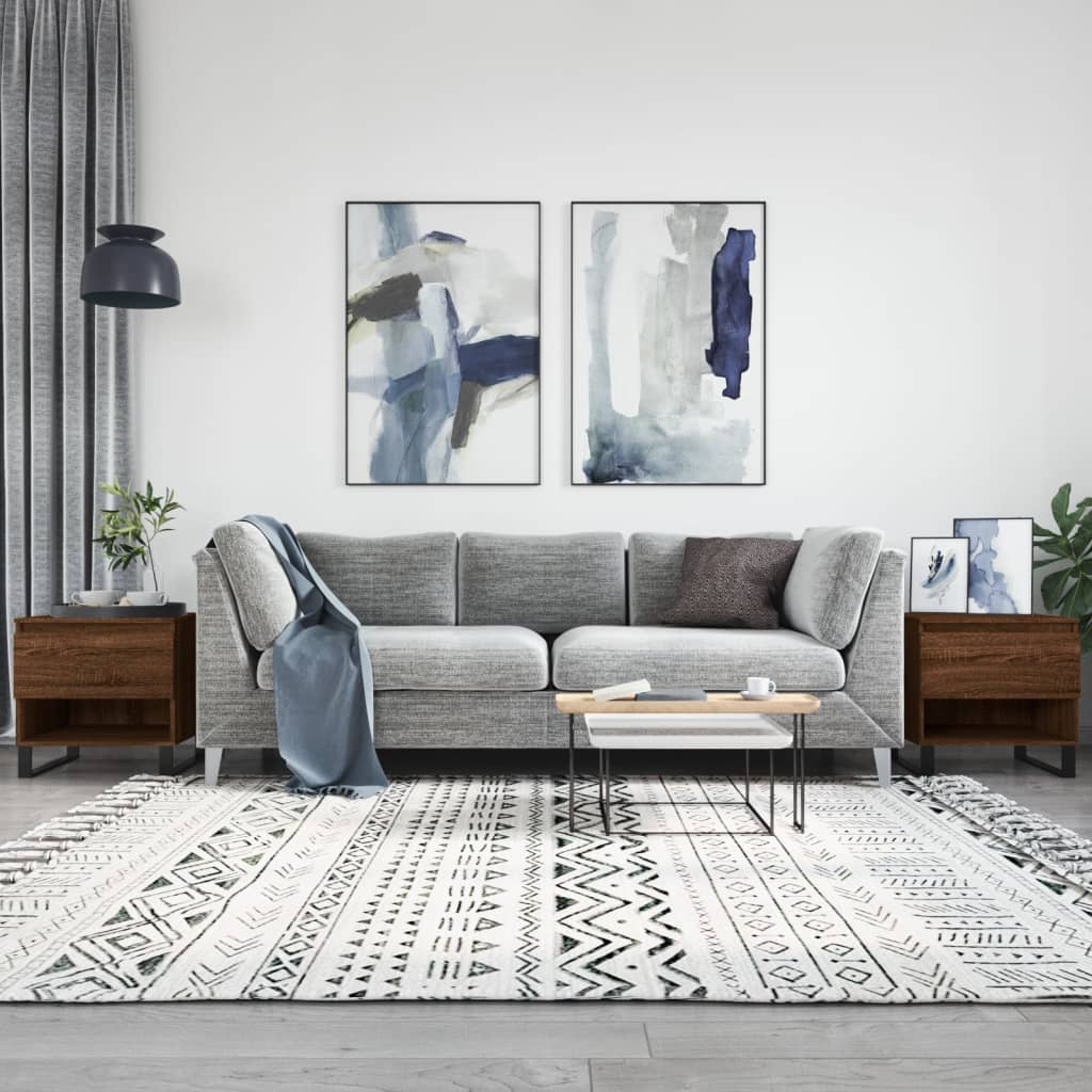 vidaXL Konferenčné stolíky 2 ks hnedý dub 50x46x50 cm kompozitné drevo