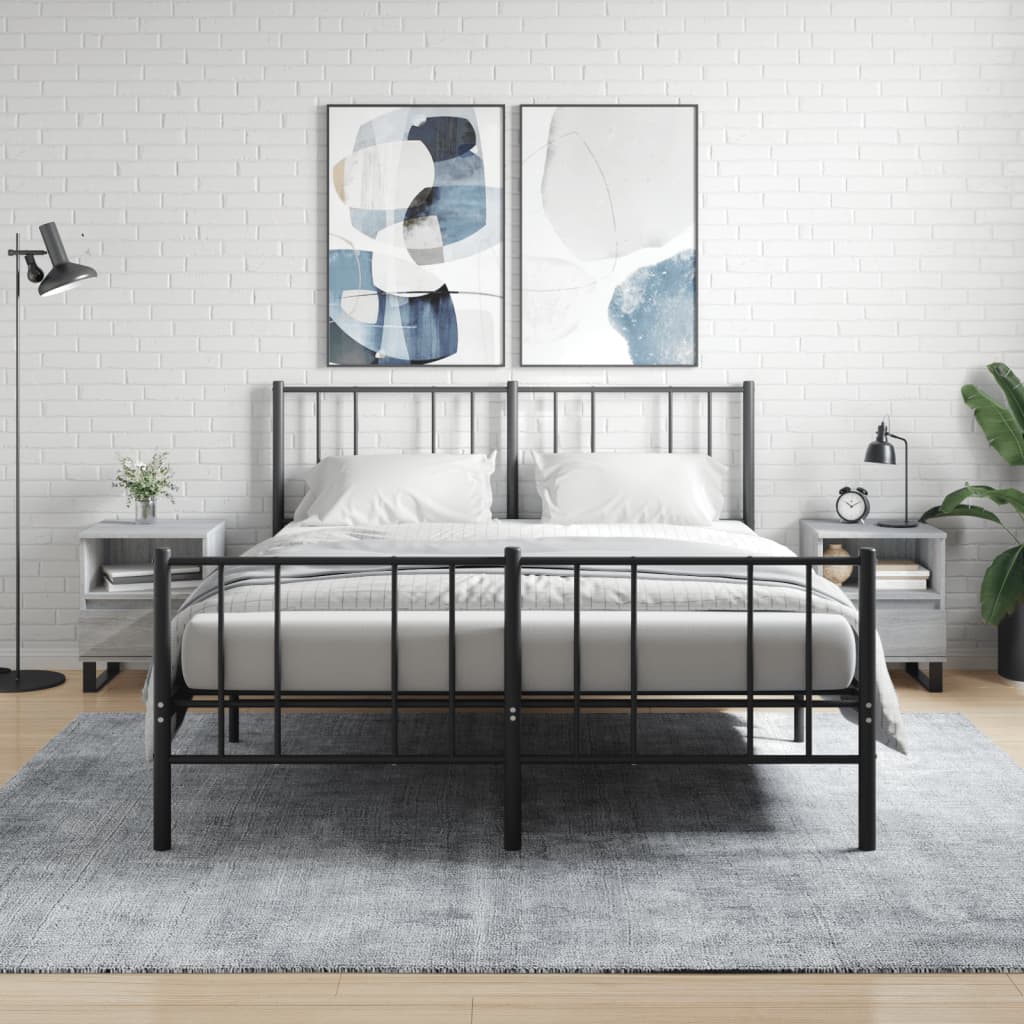 vidaXL Nočné stolíky 2 ks sivý dub sonoma 40x35x50 cm kompozitné drevo