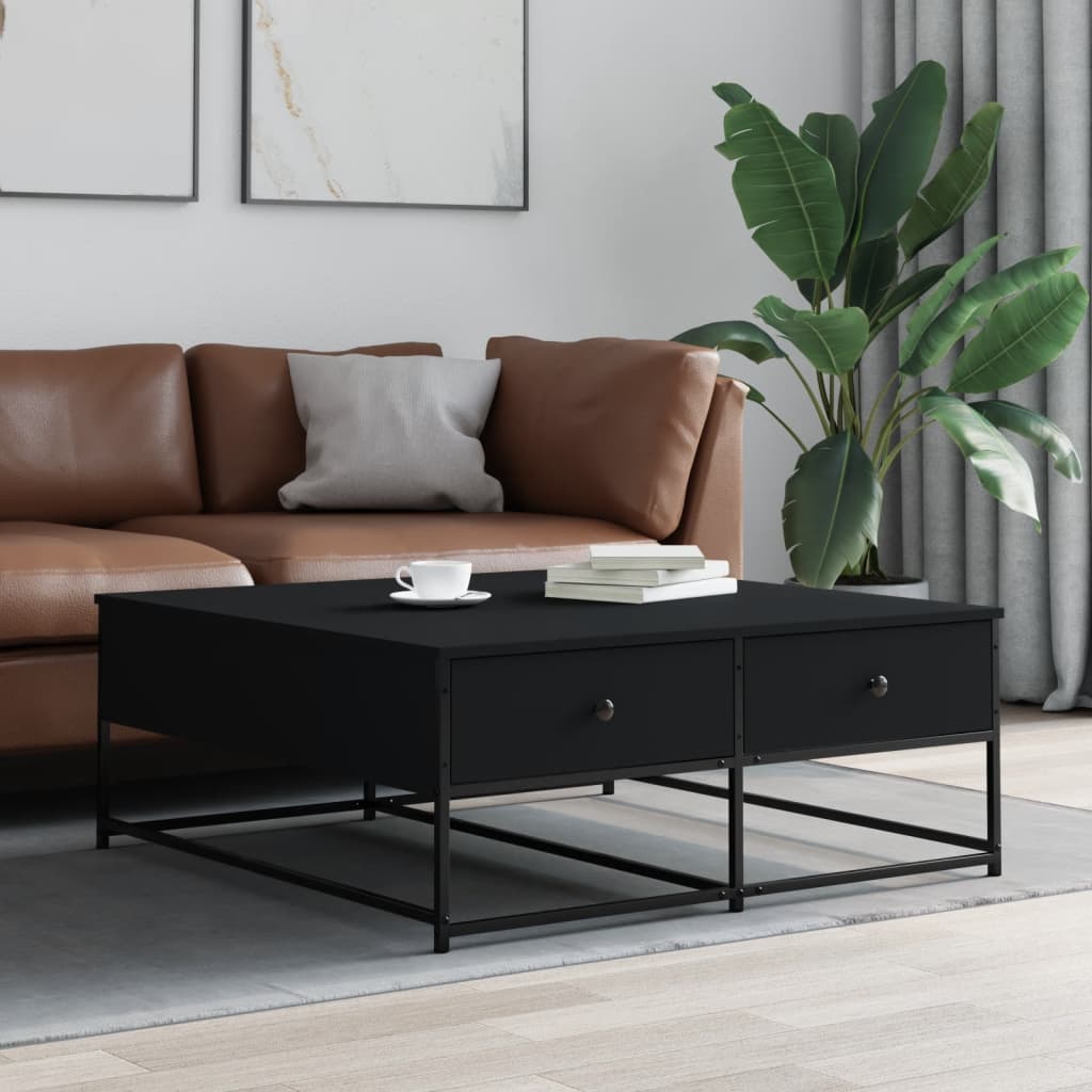 vidaXL Konferenčný stolík čierny 100x99x40 cm kompozitné drevo