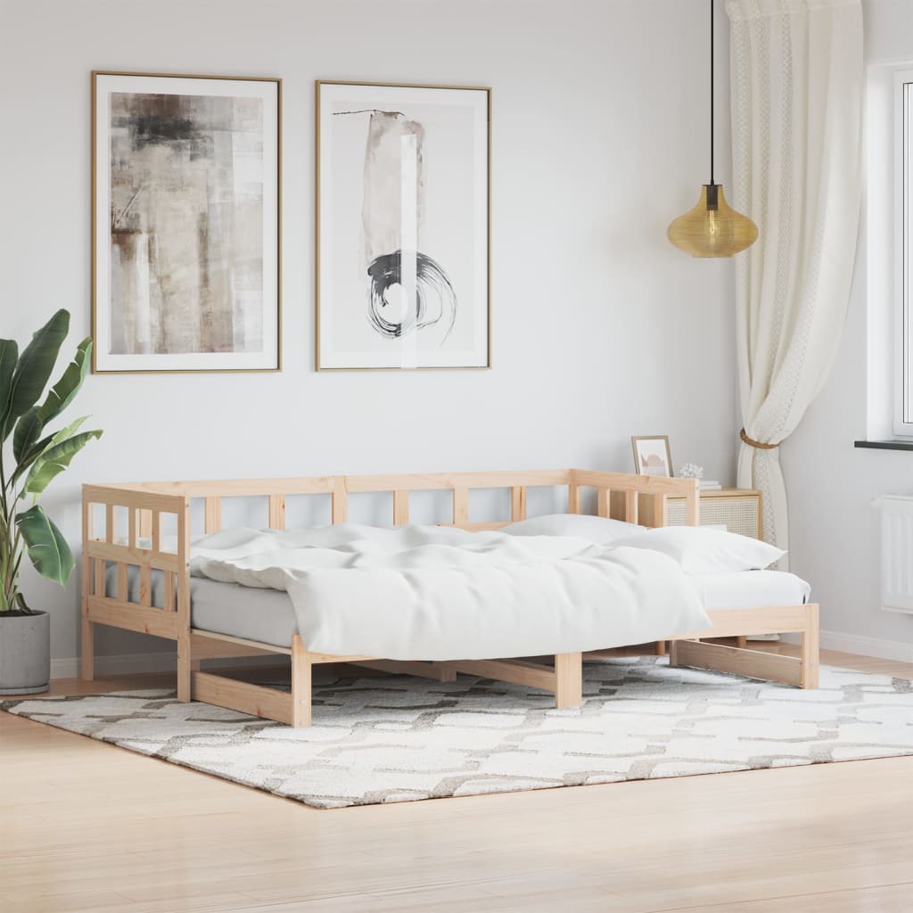 vidaXL Vysúvacia denná posteľ 80x200 cm masívna borovica