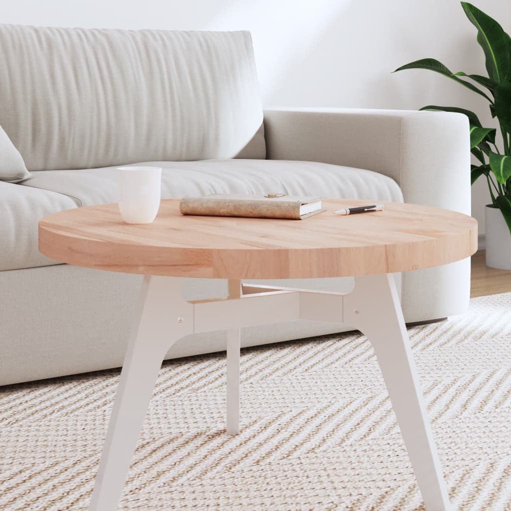 vidaXL Stolová doska Ø70x4 cm okrúhla masívny buk