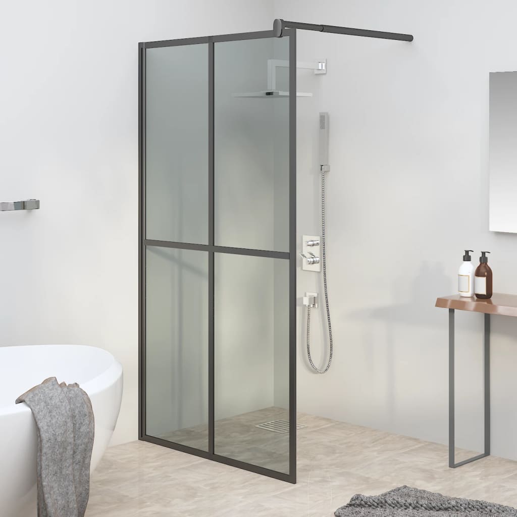 vidaXL Sprchová zástena 100 x 195 cm tmavé tvrdené sklo