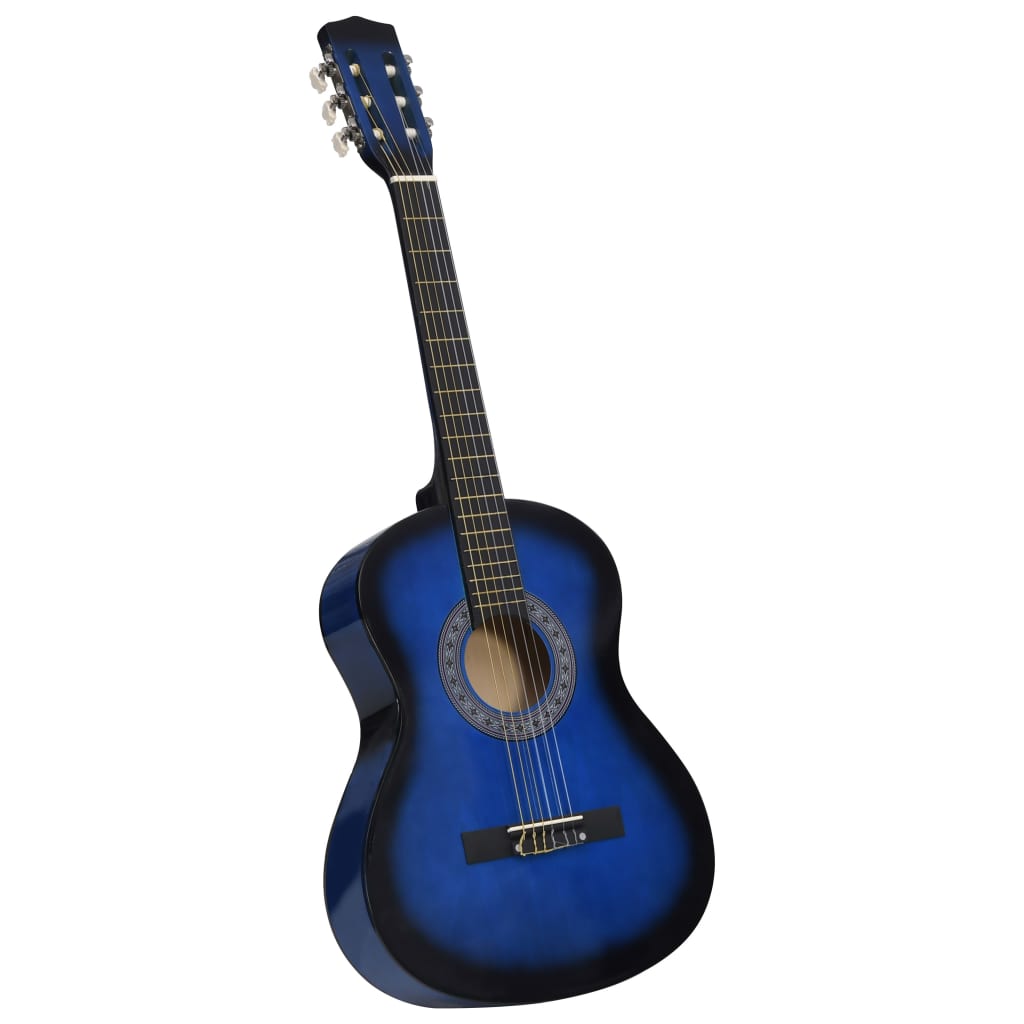 vidaXL Klasická gitara pre začiatočníkov a deti modrá 3/4 36