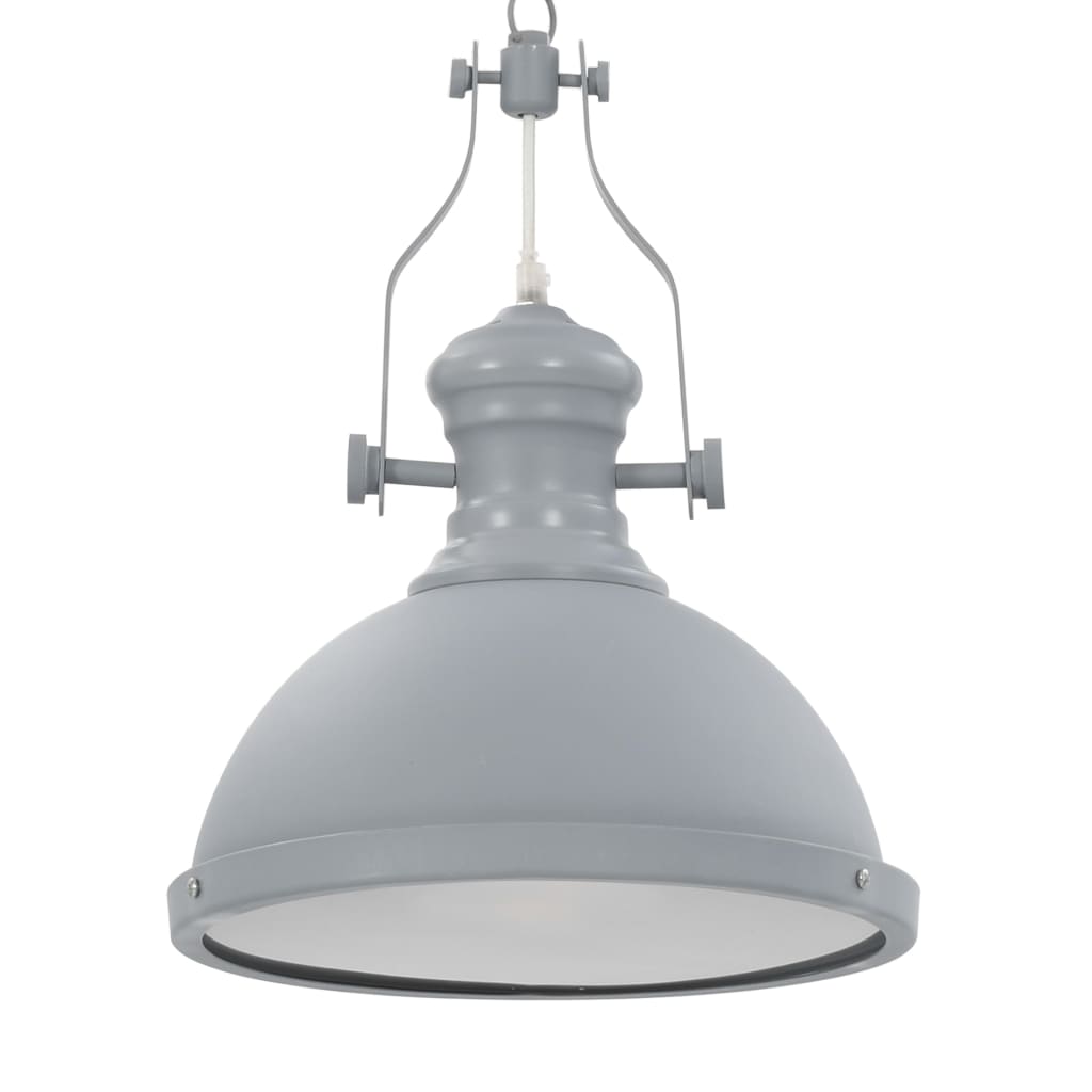 vidaXL Stropná lampa sivá okrúhla E27