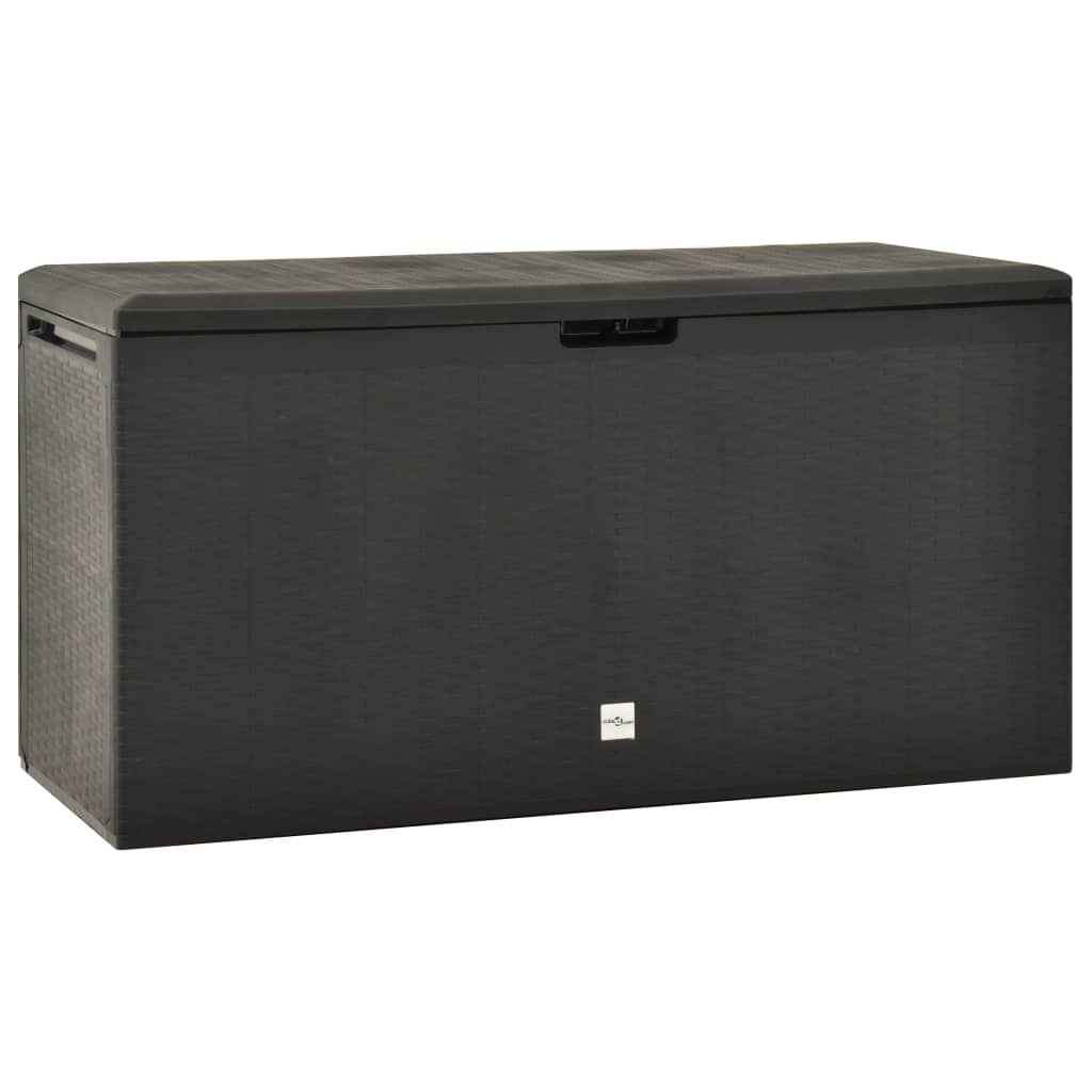 vidaXL Záhradný úložný box antracitový 114x47x60 cm