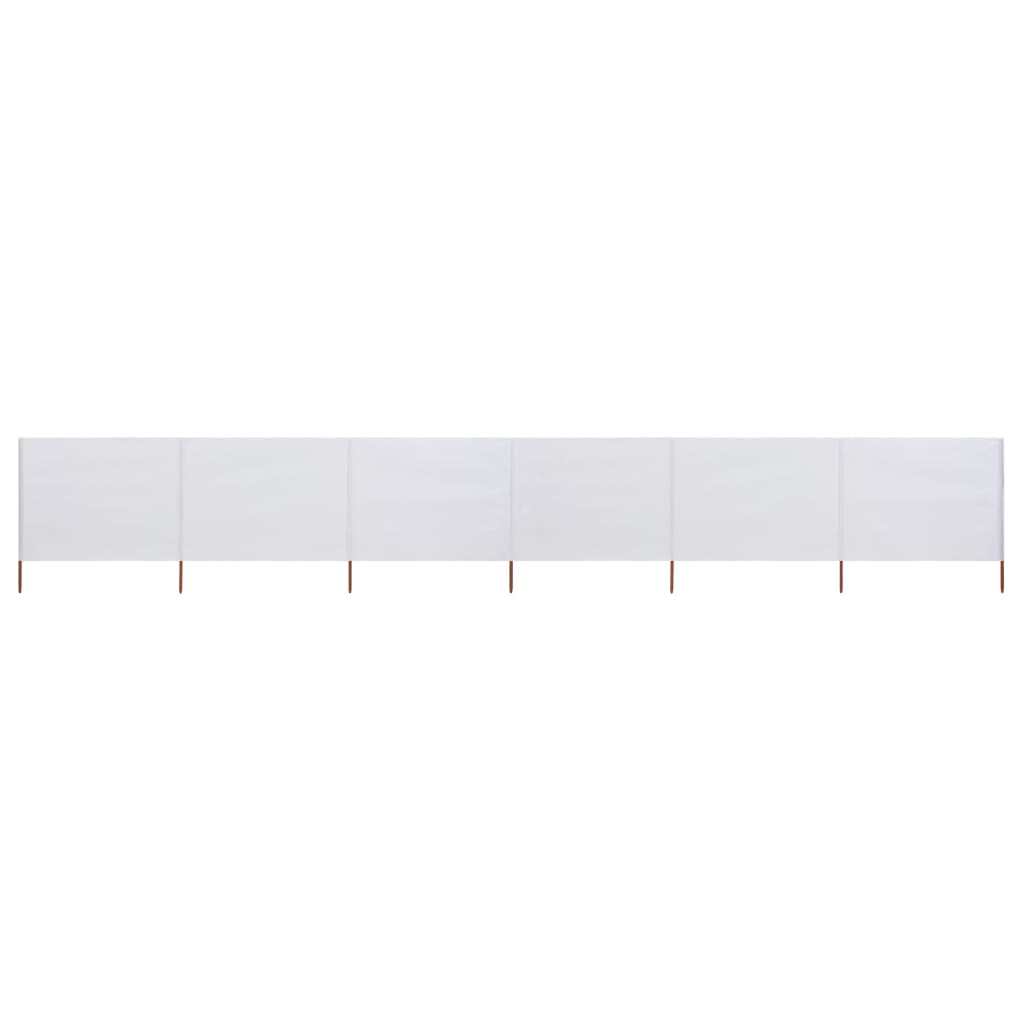 vidaXL 6-panelová zábrana proti vetru látková 600x120 cm piesková a biela