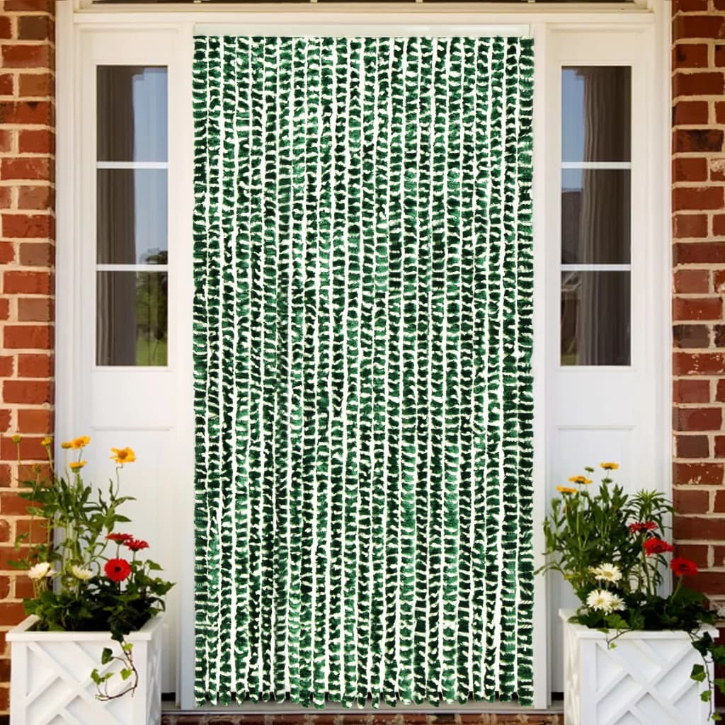 vidaXL Záves proti hmyzu, zelený a biely 100x220 cm, ženilka